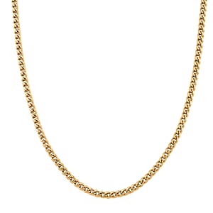 Criss Cross Chain Necklace in ION Plated Yellow Gold Stainless Steel 18-20 Inches