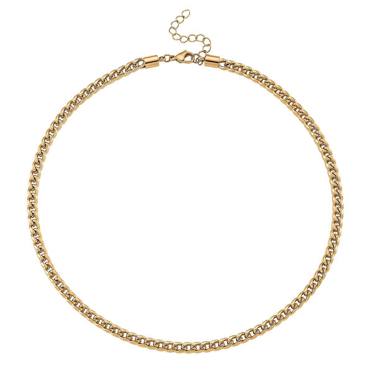 Criss Cross Chain Necklace in ION Plated Yellow Gold Stainless Steel 18-20 Inches image number 2
