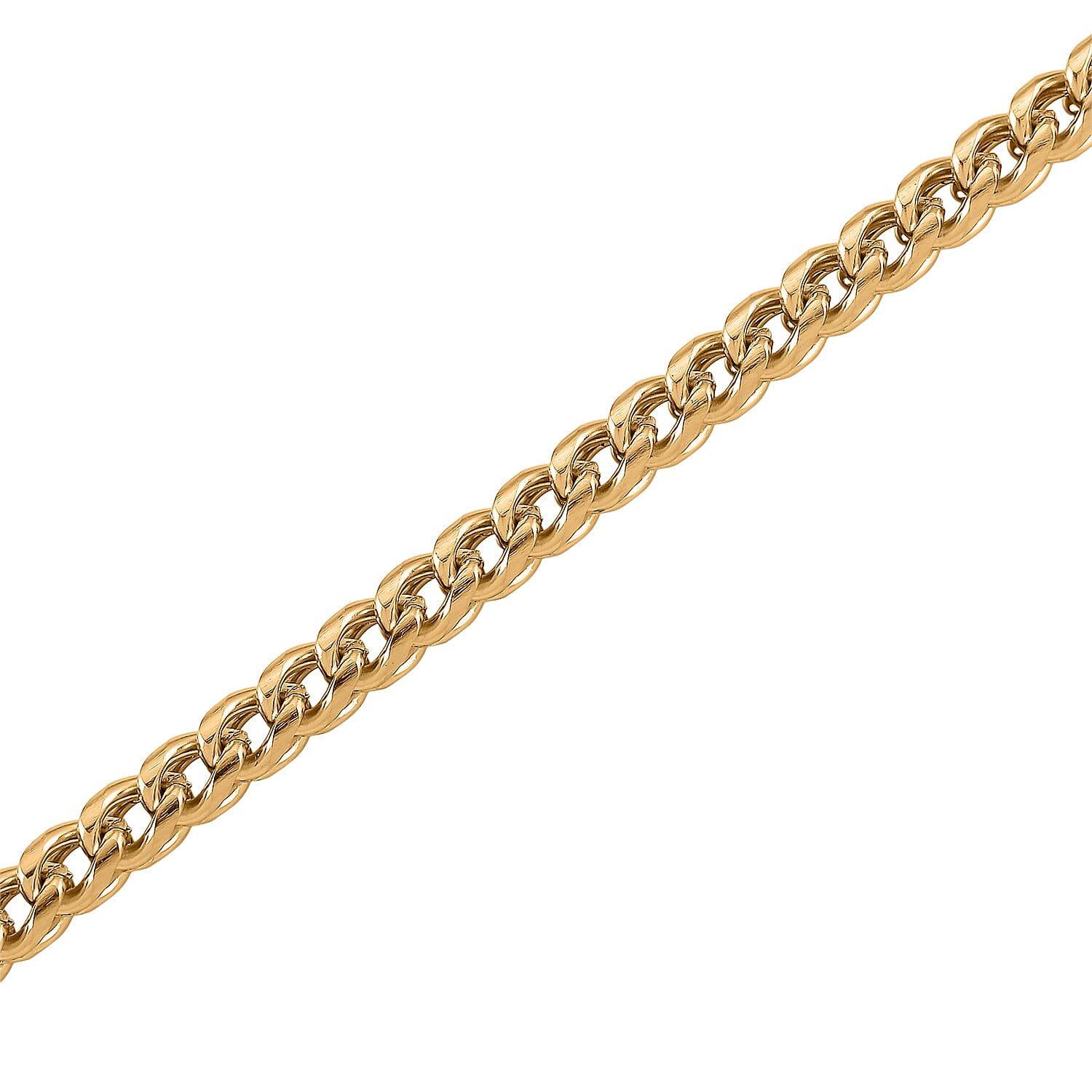 Criss Cross Chain Necklace in ION Plated YG Stainless Steel (18-20 Inches)