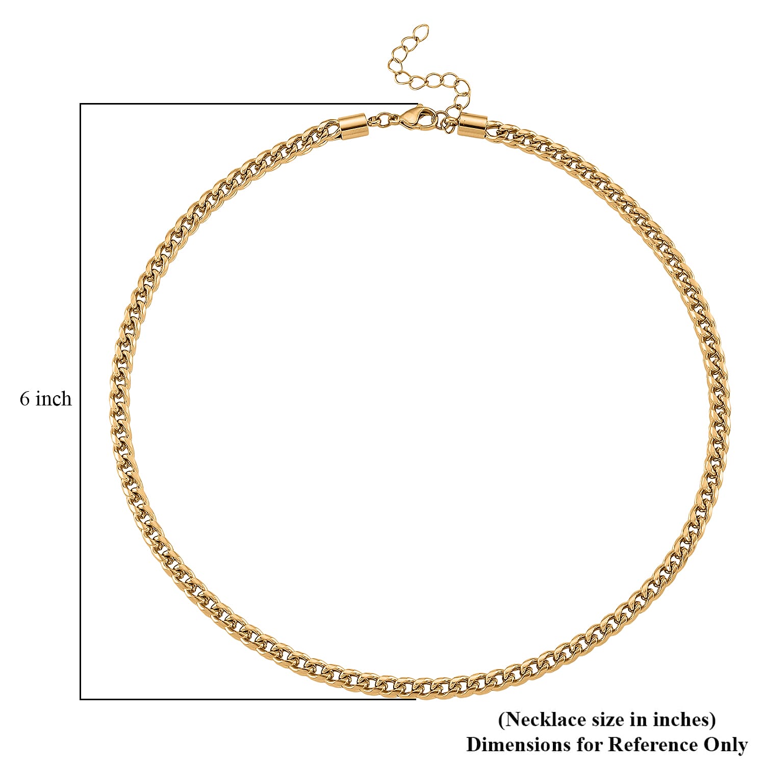 Criss Cross Chain Necklace in ION Plated YG Stainless Steel (18-20 Inches)