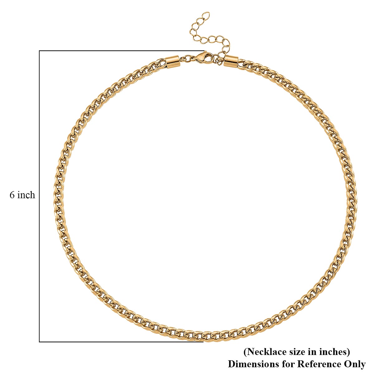 Criss Cross Chain Necklace in ION Plated Yellow Gold Stainless Steel 18-20 Inches image number 5