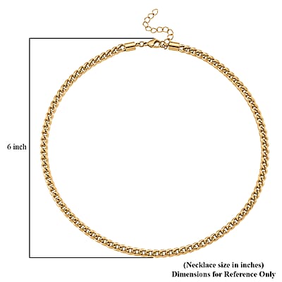 Criss Cross Chain Necklace in ION Plated YG Stainless Steel (18-20 Inches)
