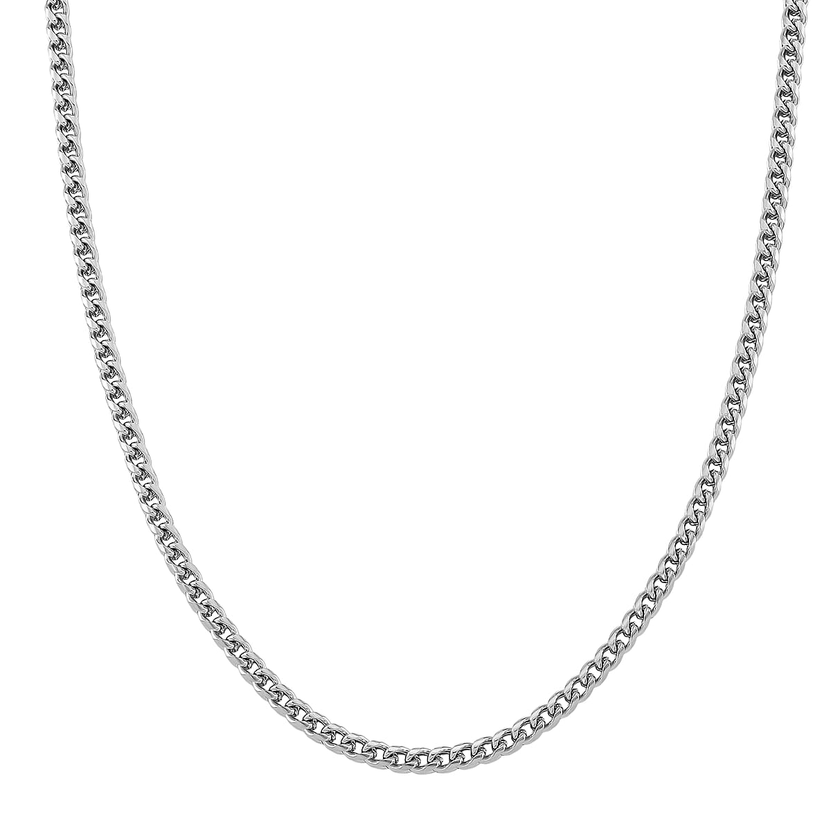 Criss Cross Chain Necklace in Stainless Steel 18-20 Inches image number 0