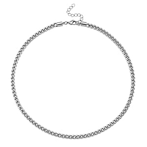 Criss Cross Chain Necklace in Stainless Steel (18-20 Inches)