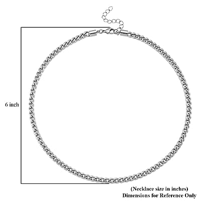 Criss Cross Chain Necklace in Stainless Steel (18-20 Inches)