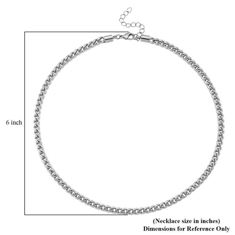 Criss Cross Chain Necklace in Stainless Steel (18-20 Inches)