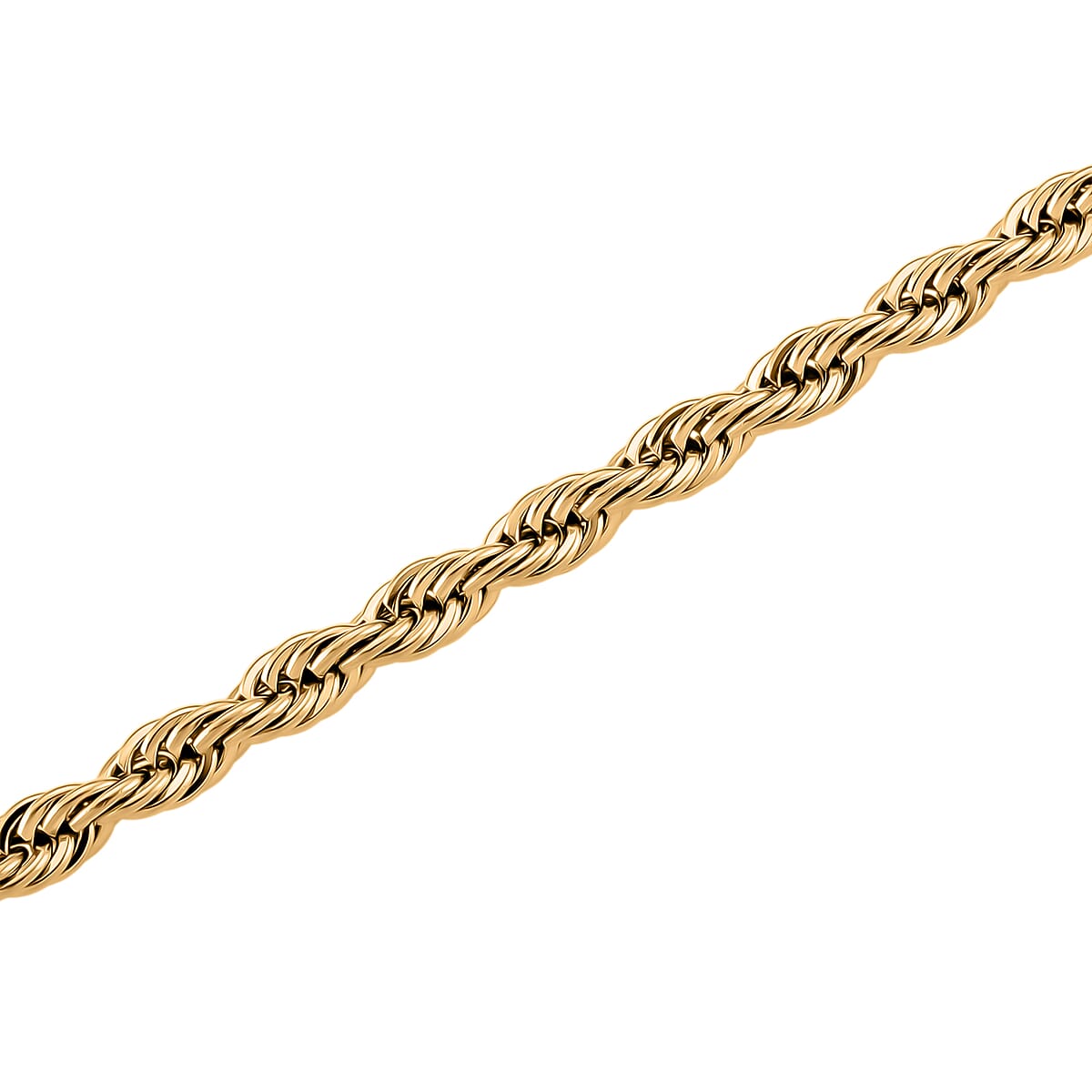 Rope Chain Necklace in ION Plated YG Stainless Steel 18-20 Inches image number 3