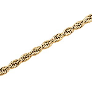 Rope Chain Necklace in ION Plated YG Stainless Steel 18-20 Inches