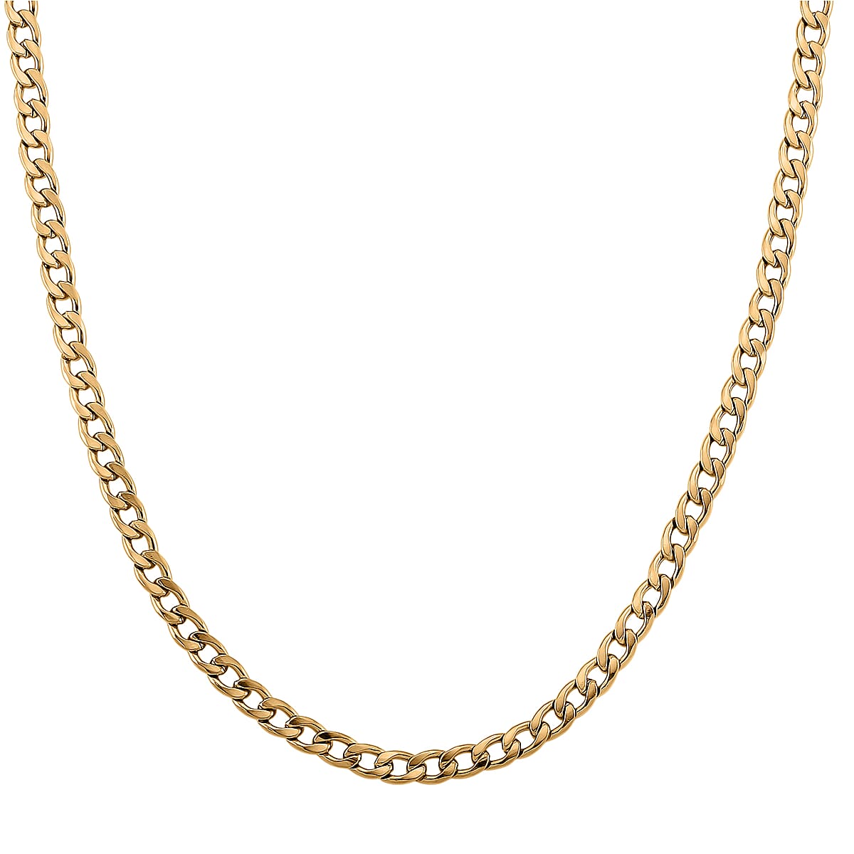 Cuban Classic Luxe Necklace in ION Plated YG Stainless Steel 18-20 Inches image number 0