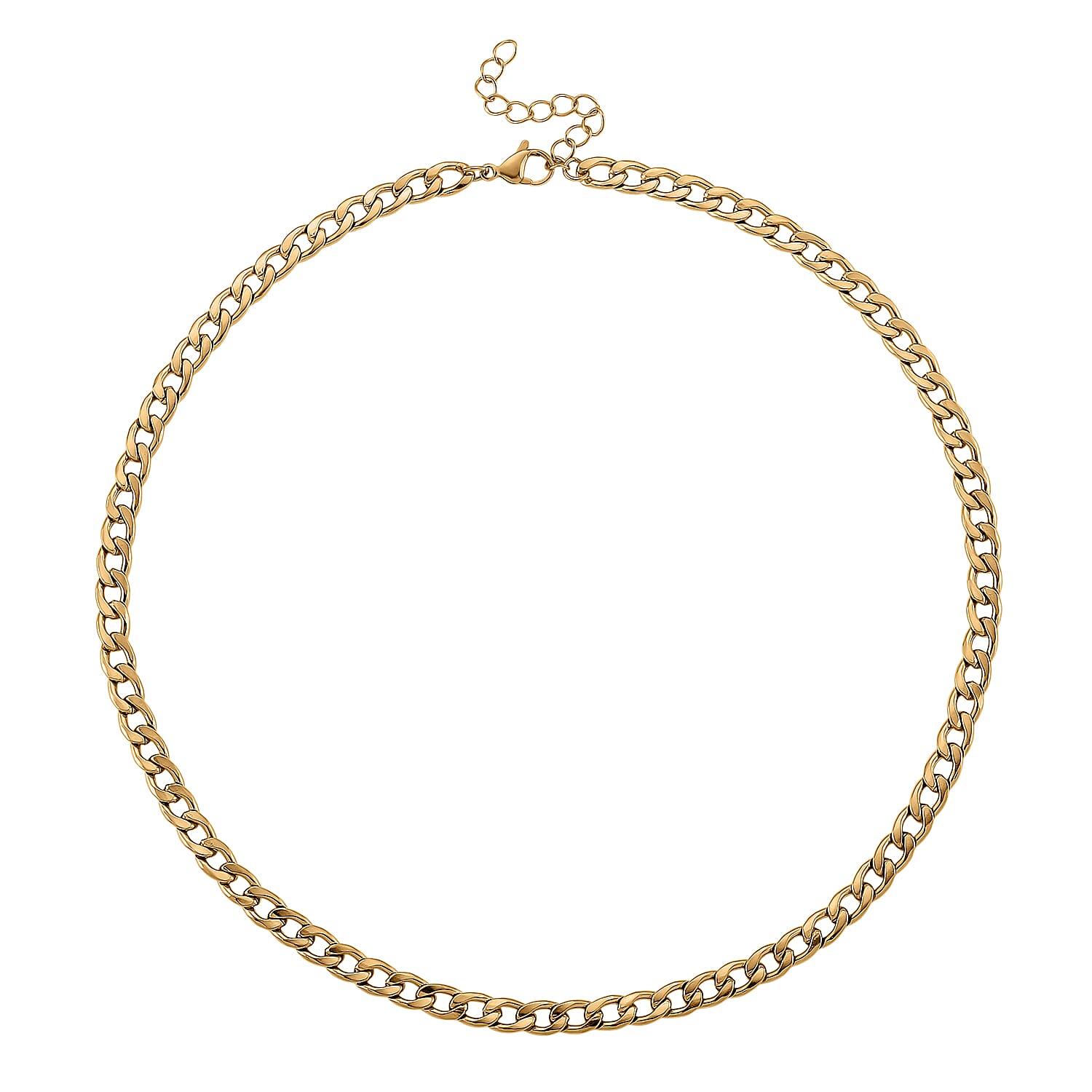 Cuban Classic Luxe Necklace in ION Plated YG Stainless Steel 18-20 Inches