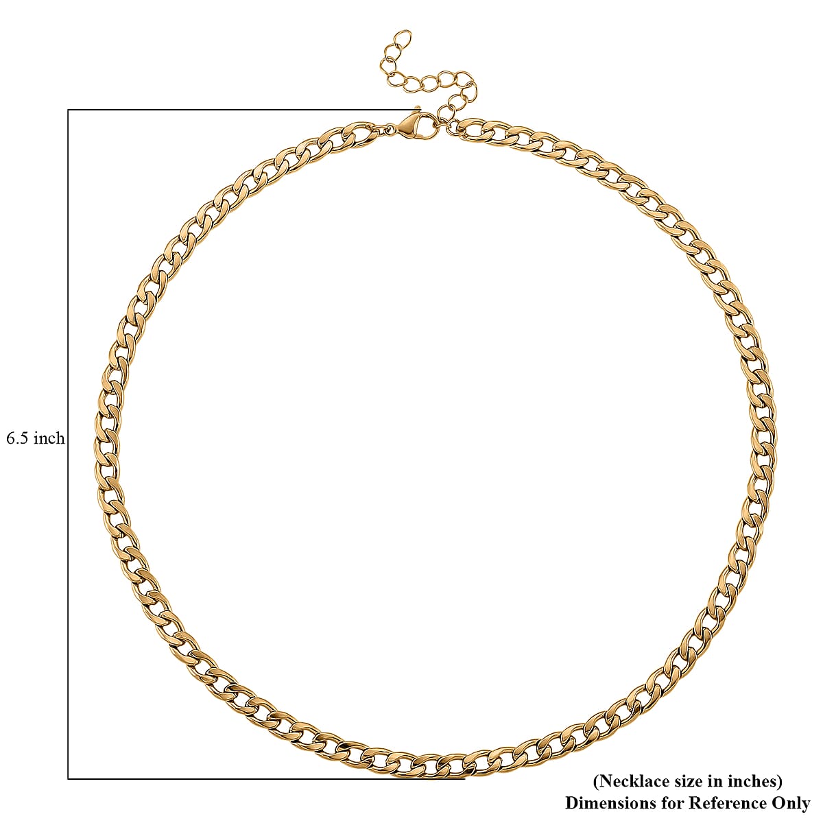 Cuban Classic Luxe Necklace in ION Plated YG Stainless Steel 18-20 Inches image number 5