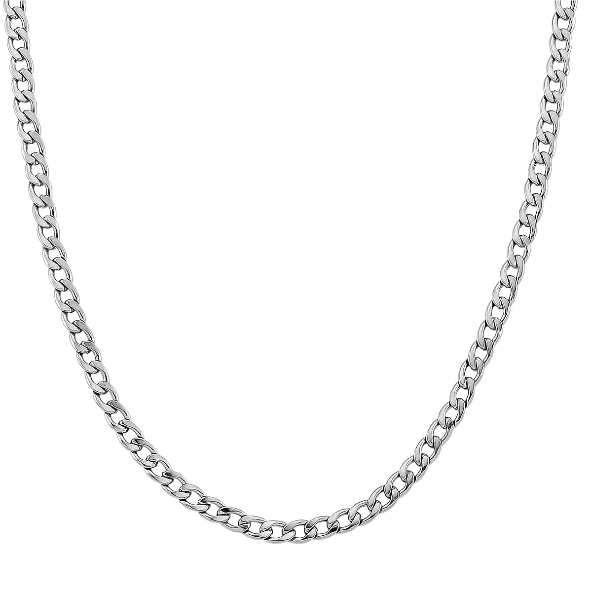 Cuban Classic Luxe Chain Necklace in Stainless Steel 18-20 Inches image number 0