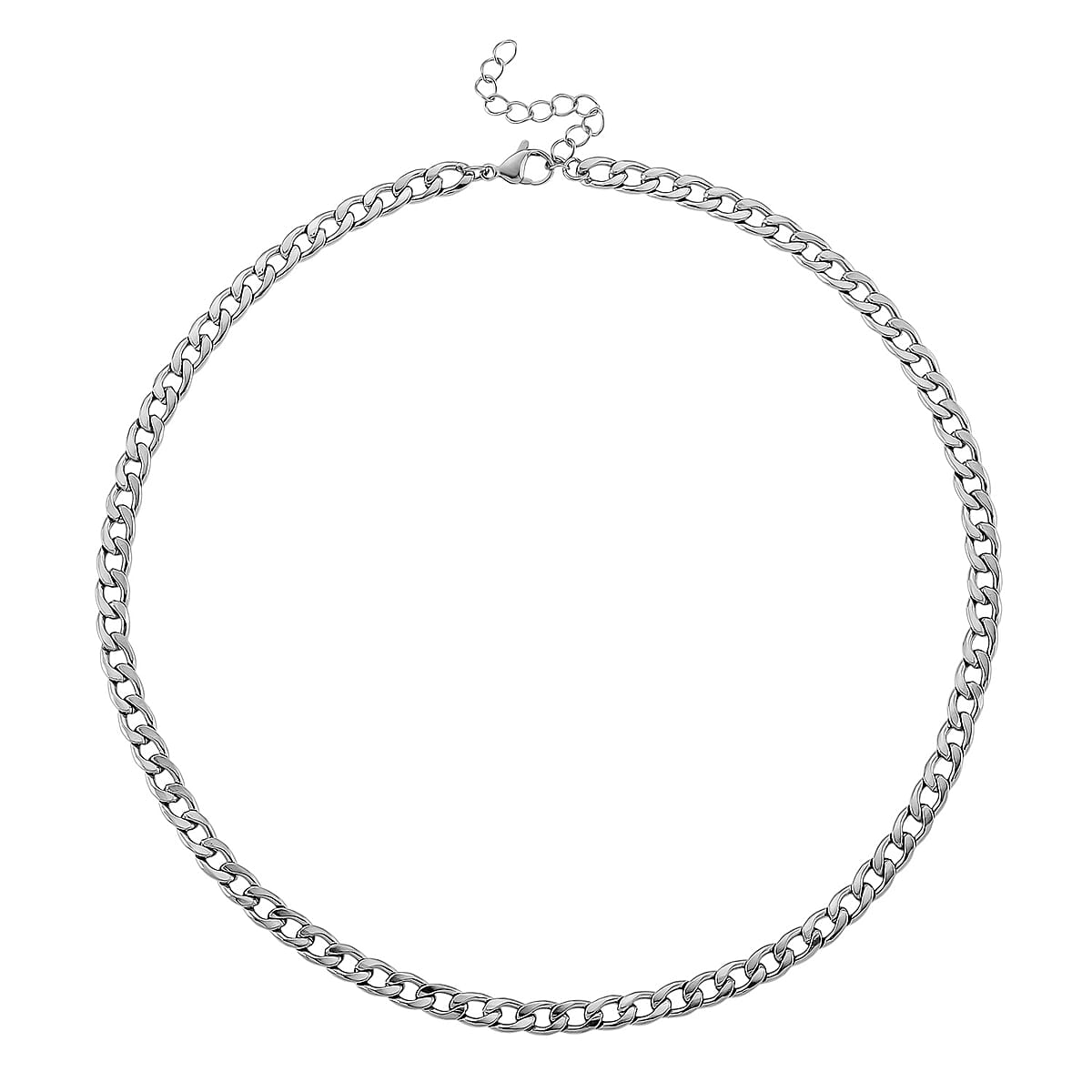 Cuban Classic Luxe Chain Necklace in Stainless Steel 18-20 Inches image number 2