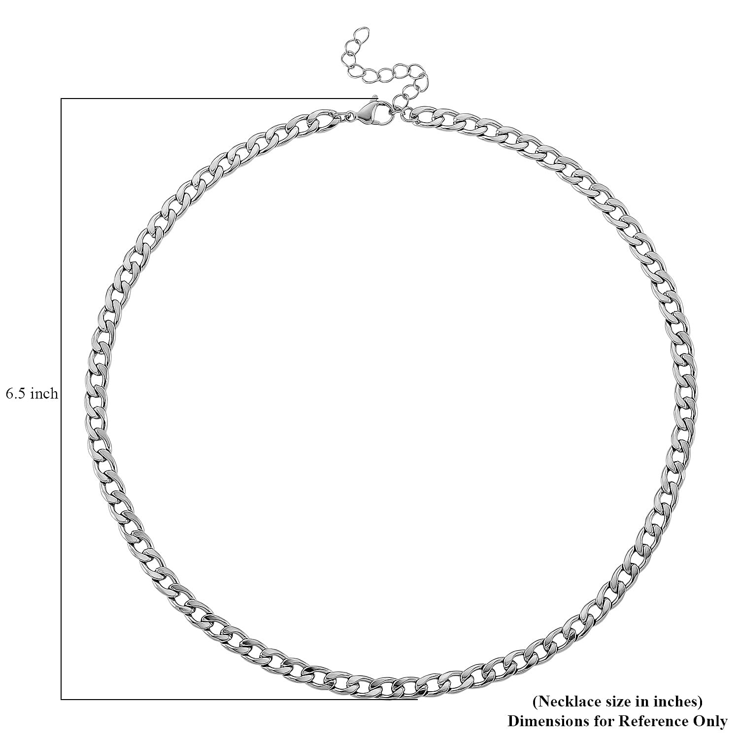 Cuban Classic Luxe Chain Necklace in Stainless Steel 18-20 Inches