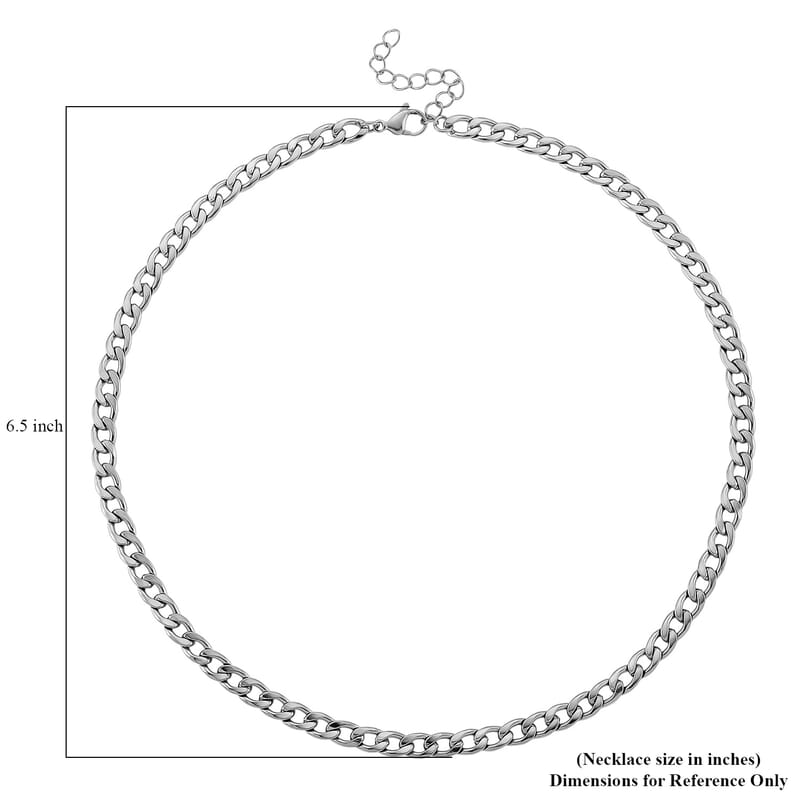 Cuban Classic Luxe Chain Necklace in Stainless Steel 18-20 Inches