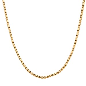 Fancy Link Chain Necklace in ION Plated YG Stainless Steel 18-20 Inches