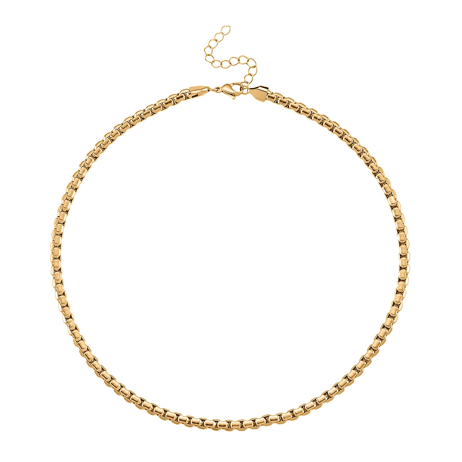 Fancy Link Chain Necklace in ION Plated YG Stainless Steel 18-20 Inches