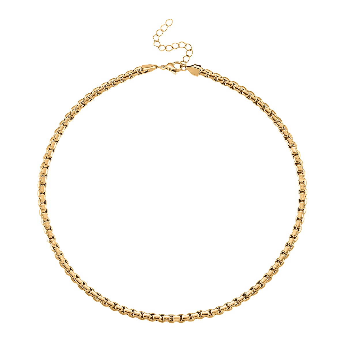 Fancy Link Chain Necklace in ION Plated YG Stainless Steel 18-20 Inches image number 2