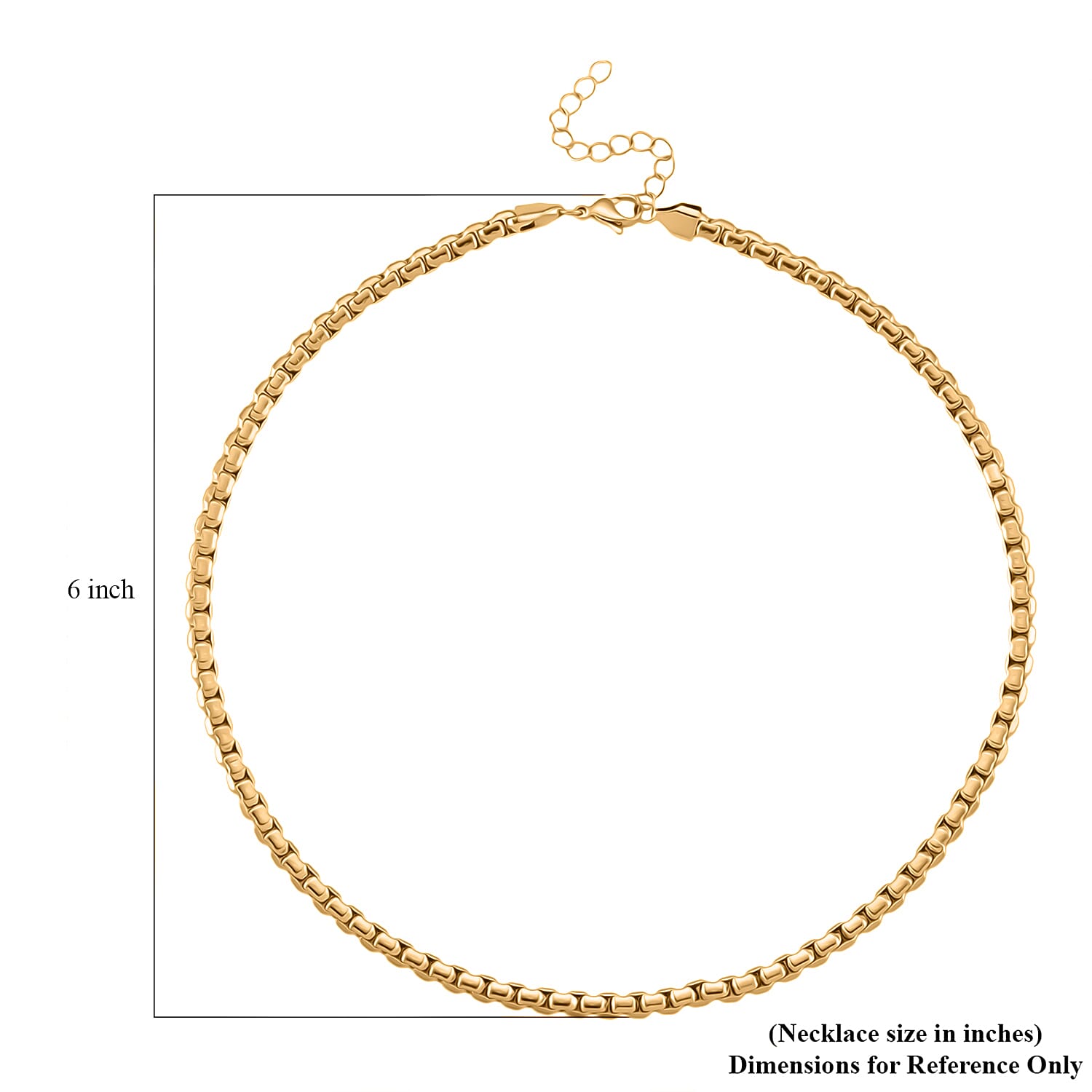 Fancy Link Chain Necklace in ION Plated YG Stainless Steel 18-20 Inches