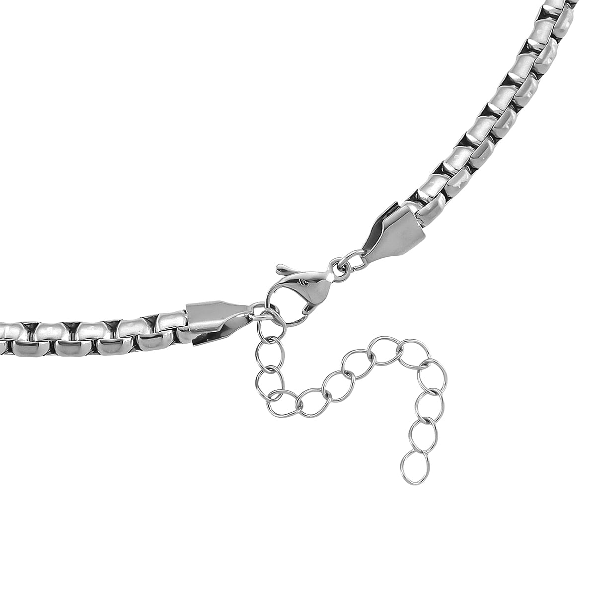 Fancy Link Chain Necklace in Stainless Steel 18-20 Inches image number 4