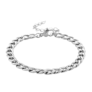 Cuban Classic Luxe Chain Bracelet in Stainless Steel (7-9In)