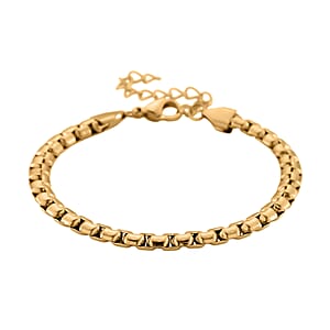 Fancy Link Chain Bracelet in ION Plated YG Stainless Steel (7-9In)