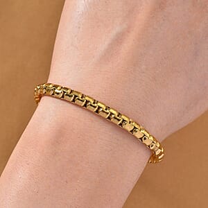 Fancy Link Chain Bracelet in ION Plated YG Stainless Steel (7-9In)