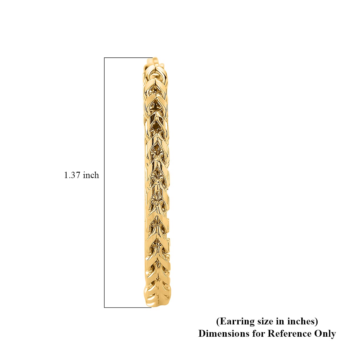 Criss Cross Hoop Earrings in ION Plated YG Stainless Steel image number 5