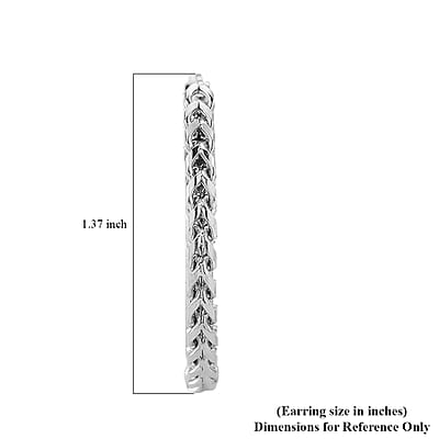 Criss Cross Hoop Earrings in Stainless Steel