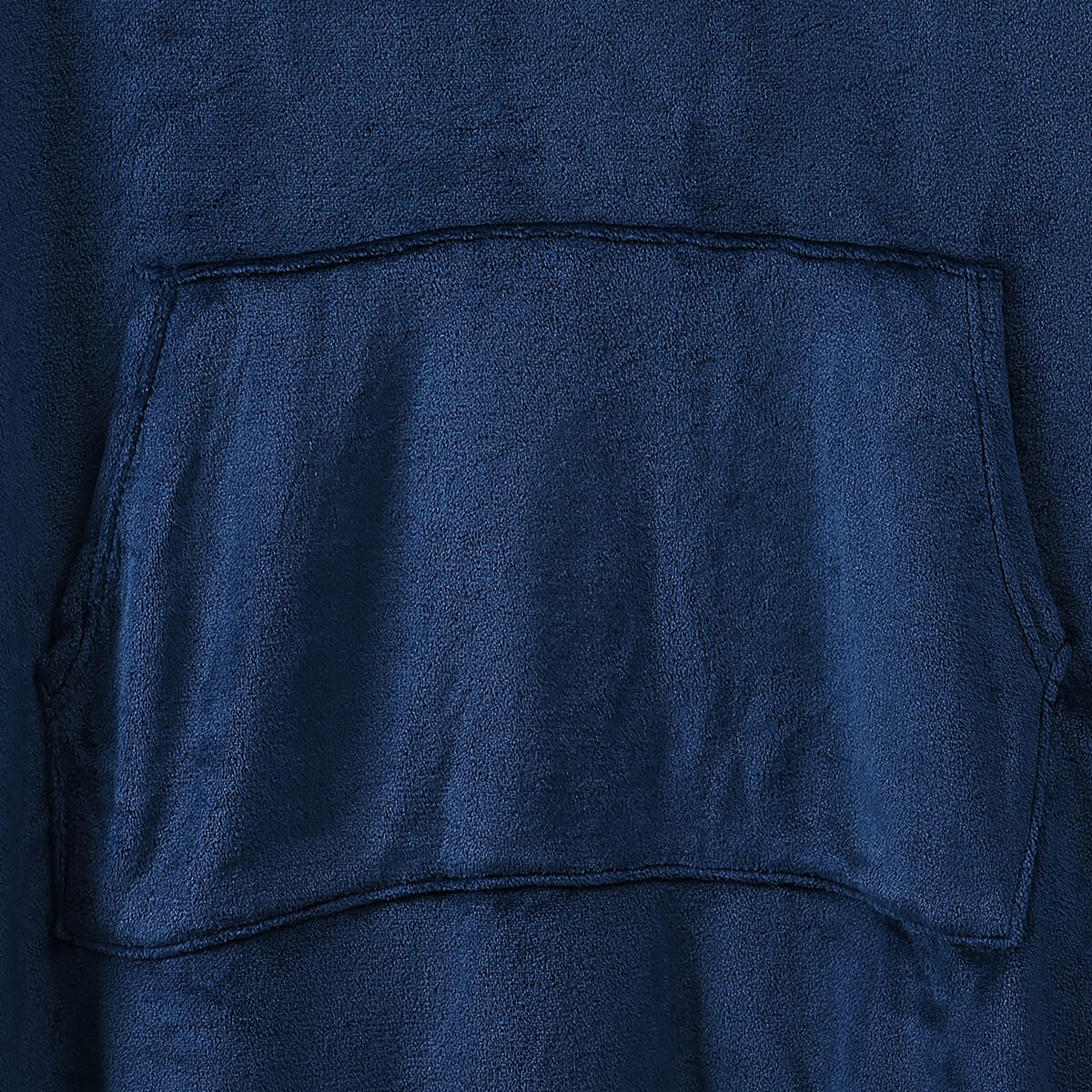 Tamsy Blue Warm and Cozy Flannel Hoodie Blanket - One Size Fits Most image number 6