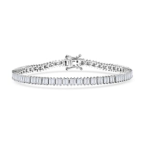 Luxuriant Lab Grown Diamond G-H SI 4.25 ctw Bracelet in Rhodium Over Sterling Silver (7.25 In)