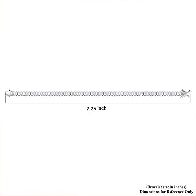 Luxuriant Lab Grown Diamond G-H SI 4.25 ctw Radiance Tennis Bracelet in Rhodium Over Sterling Silver (7.25 In)