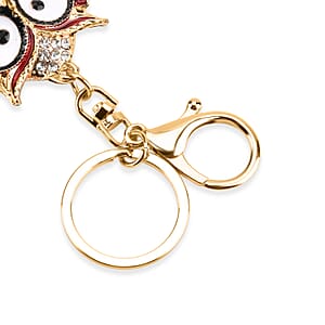 Doorbuster Livmore Multi Color Glass and Crystal 3-piece Set Owl Keychain