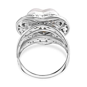 White Mabe Pearl 4.99 ctw Ring in Sterling Silver (Size 10)