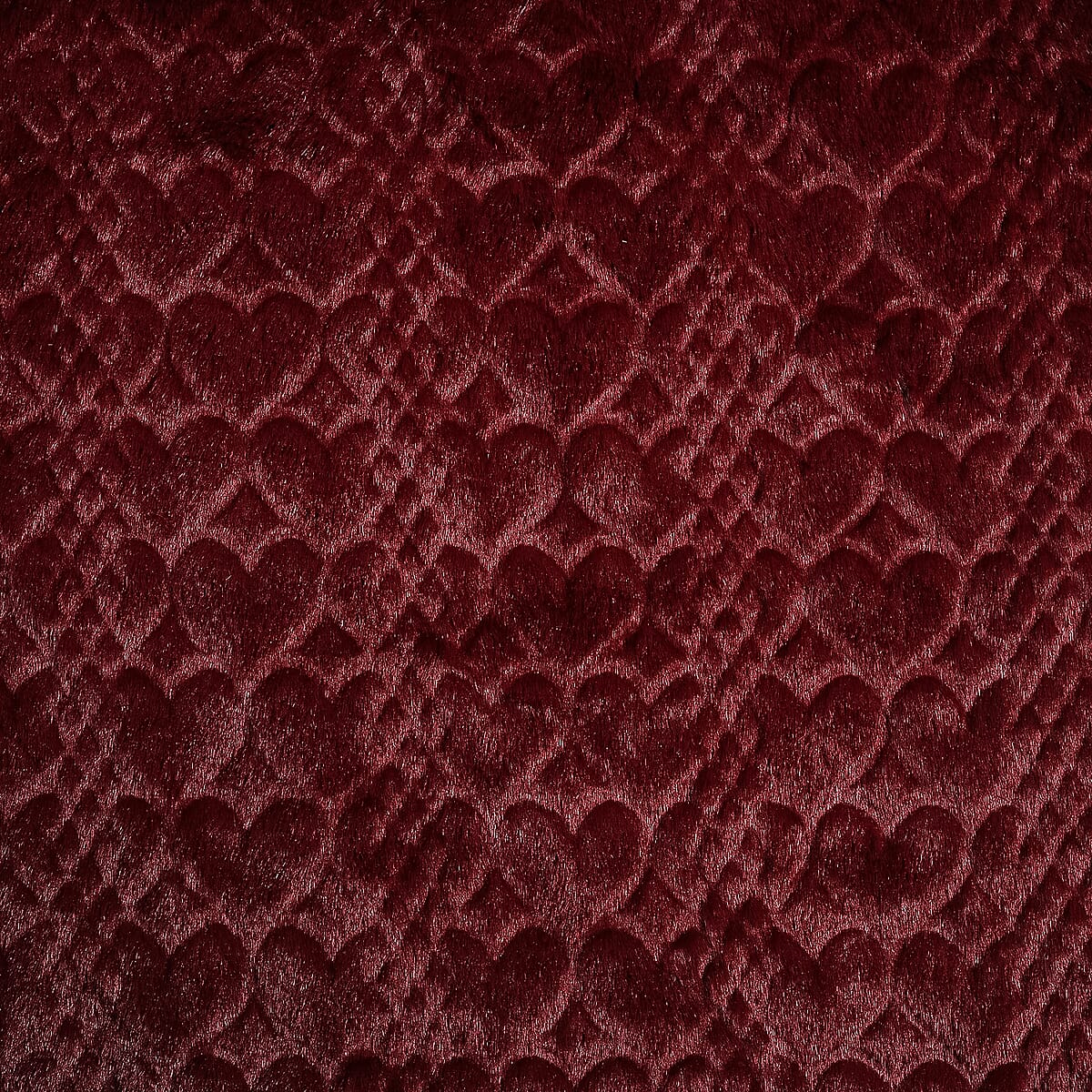 TAMSY Wine Jacquard Poncho with Fur Collar &ndash; One Size Fits Most image number 2