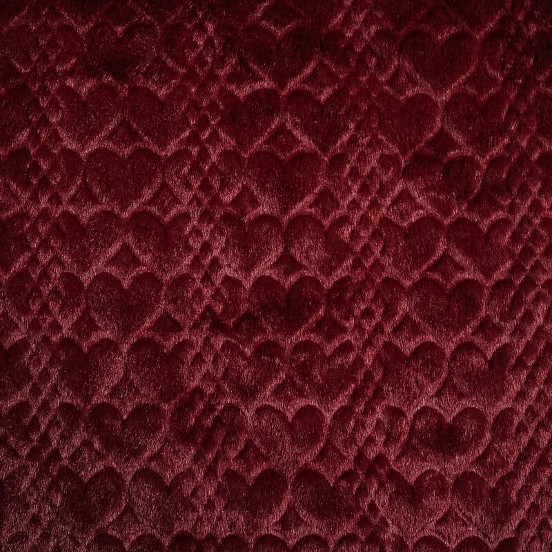 TAMSY Wine Jacquard Poncho with Fur Collar – One Size Fits Most