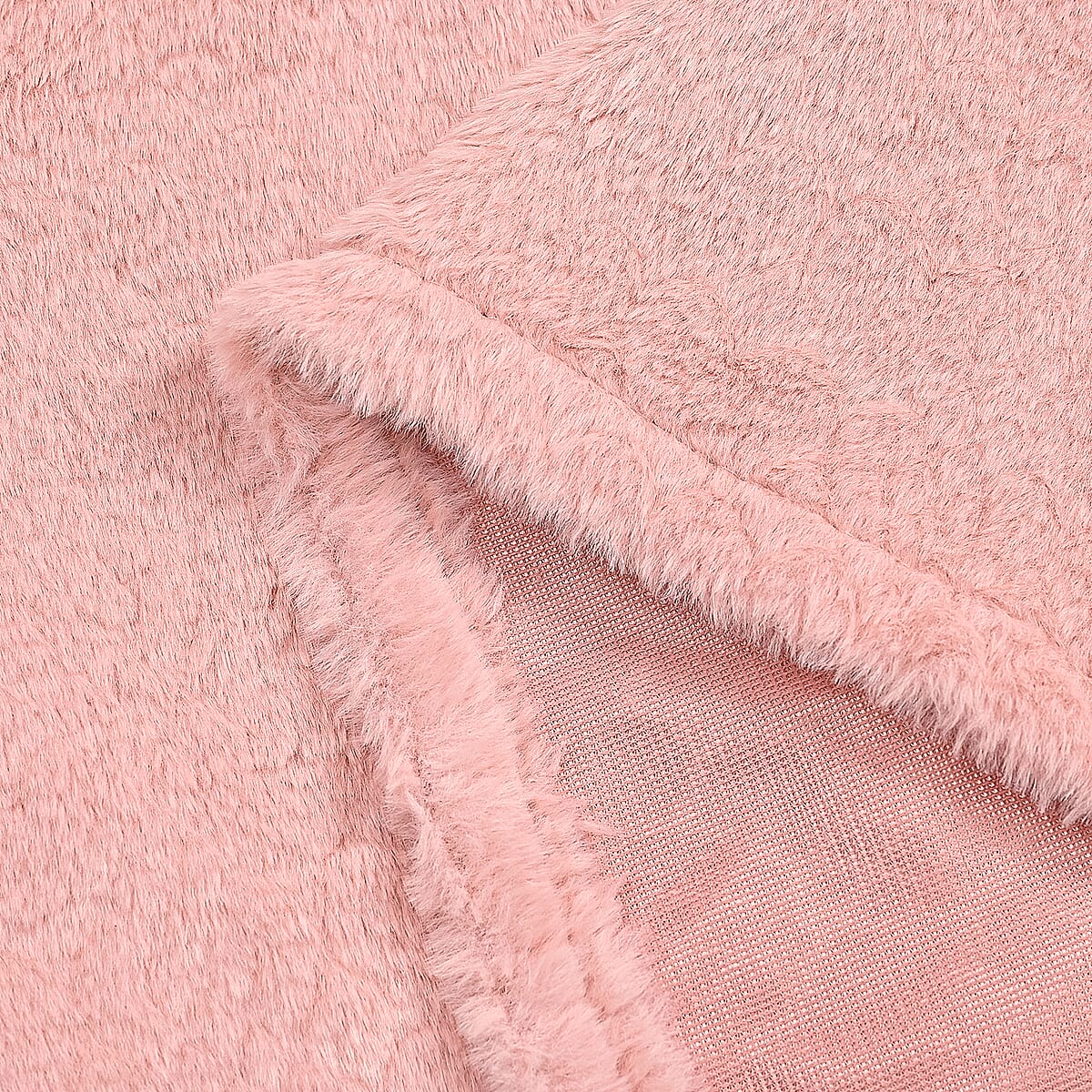 TAMSY Pink Jacquard Poncho with Fur Collar &ndash; One Size Fits Most image number 4