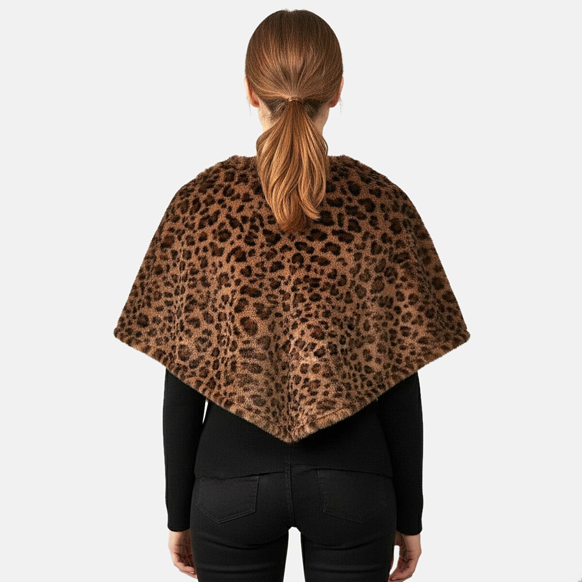 Doorbuster Tamsy Brown Leopard Shawl - One Time Fits Most image number 1