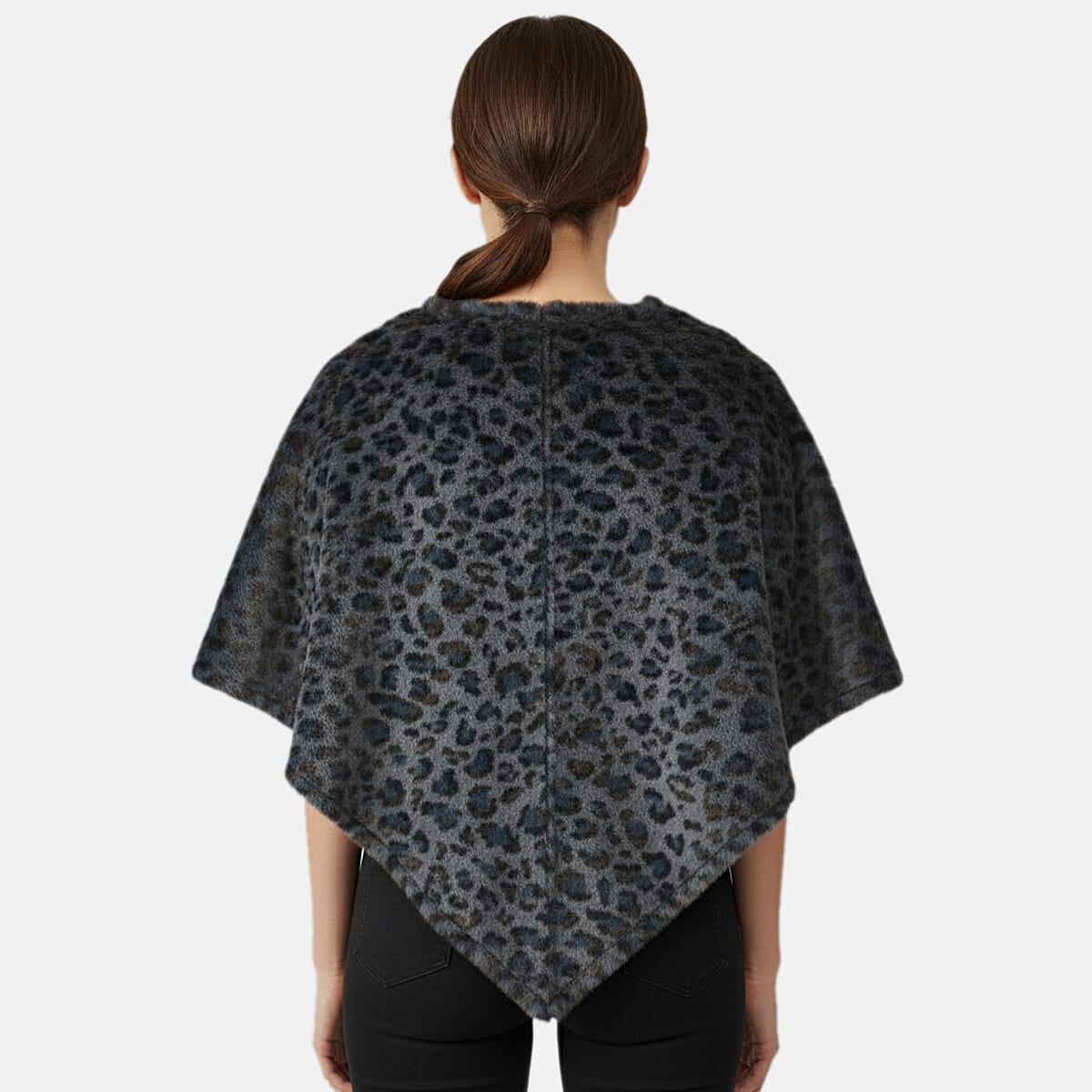 Tamsy Blue Leopard Shawl - One Time Fits Most image number 2