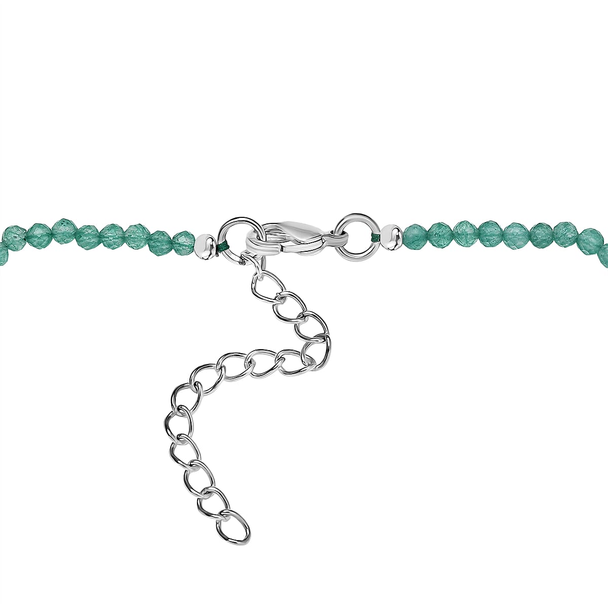 EverTrue Connemara Marble and Multi Gemstone 36.15 ctw Clover Leaf Necklace in Platinum Bond 18 Inches image number 4