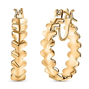 EverTrue Bronzella Collection Arrow of Amour Hoop Earrings in 18K YG Plated Bronze