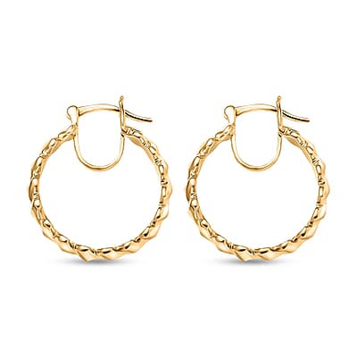 EverTrue Bronzella Collection Arrow of Amour Hoop Earrings in 18K YG Plated Bronze