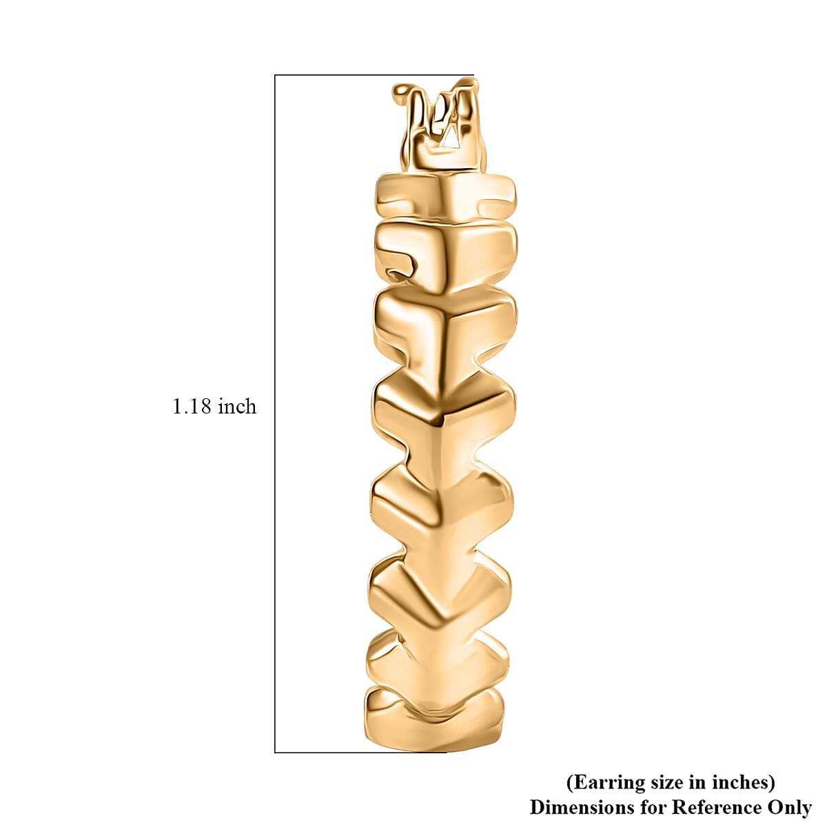 EverTrue Bronzella Collection Arrow of Amour Hoop Earrings in 18K YG Plated Bronze image number 4