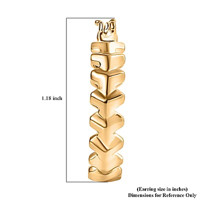 EverTrue Bronzella Collection Arrow of Amour Hoop Earrings in 18K YG Plated Bronze