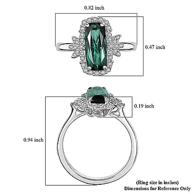 Certified and Appraised Rhapsody AAAA Santa Rosa Tourmaline, Diamond Ring in 950 Platinum 2.62 ctw (Size 12.0)