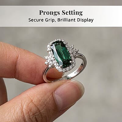 Certified and Appraised Rhapsody AAAA Santa Rosa Tourmaline, Diamond Ring in 950 Platinum 2.62 ctw (Size 5.0)