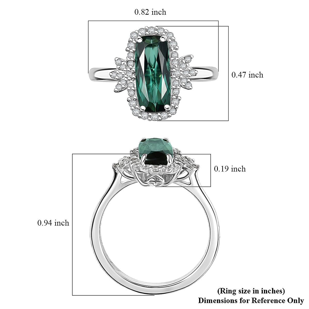 Certified and Appraised Rhapsody AAAA Santa Rosa Tourmaline, Diamond Ring in 950 Platinum 2.62 ctw (Size 8.0) image number 5