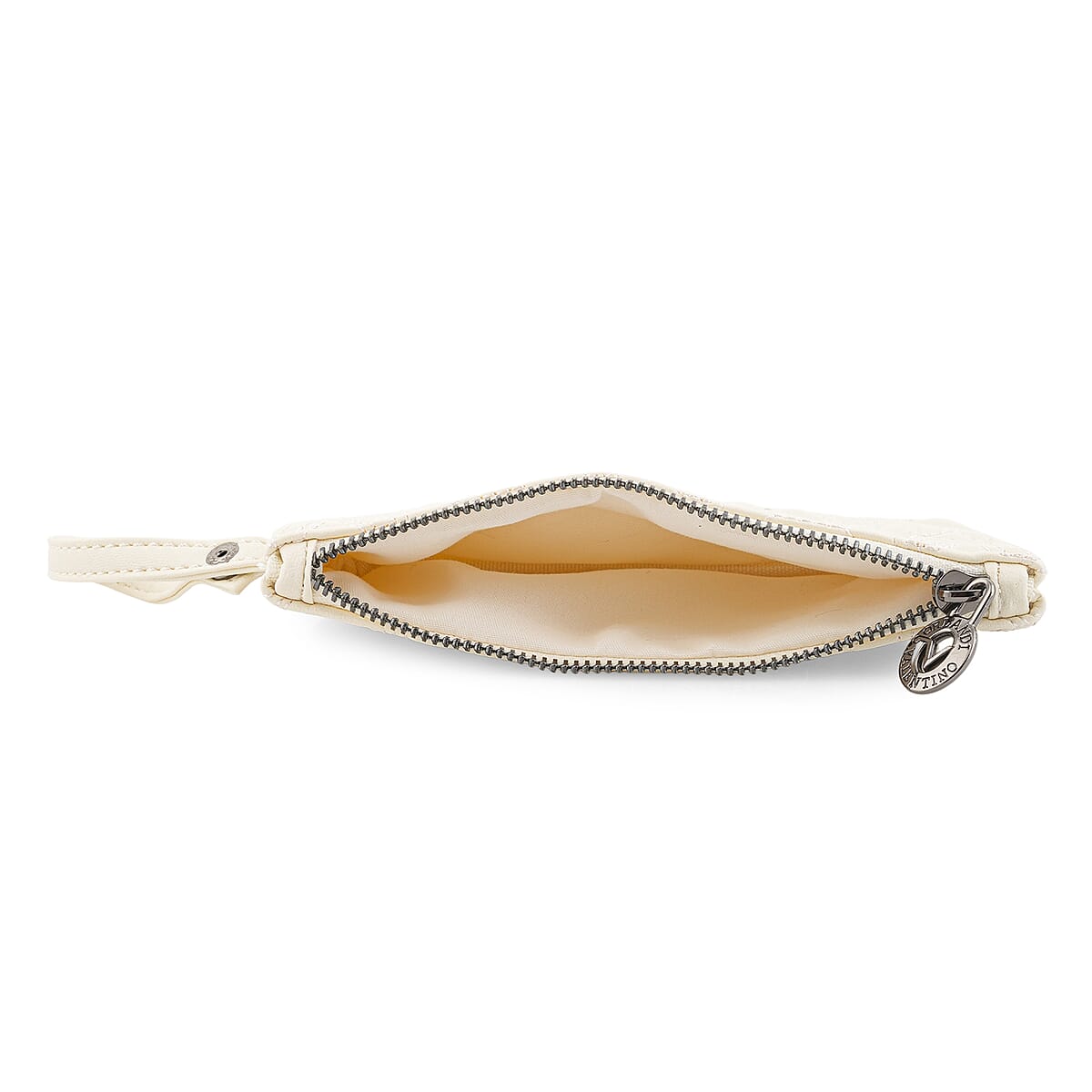 Closeout Valentino Orlandi White Vegan Leather Quilted Tote with Removable Shoulder Strap image number 6