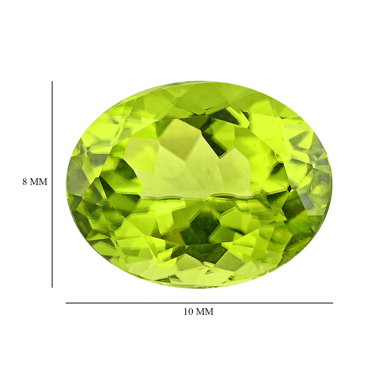 AAAA Peridot (Ovl 10x8 mm) 2.50 ctw image number 3