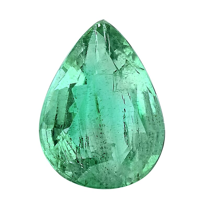 Certified and Appraised AAAA Gemfield Emerald (Pear) 1.00 ctw